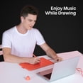 thumbnail image 4 of Huion Inspiroy HS611 Graphics Drawing Tablet Android Support with 8 Multimedia Keys Battery-Free Stylus(Coral Red), 4 of 10
