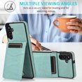 thumbnail image 4 of SaniMore for Samsung Galaxy A14 5G 6.6" 2023 Case, Card Slots Case with Flip Kickstand Premium PU Leather Magnetic Clasp Anti-scratch Anti-drop Heavy Duty Protective Case for Galaxy A14 5G, Mint, 4 of 7