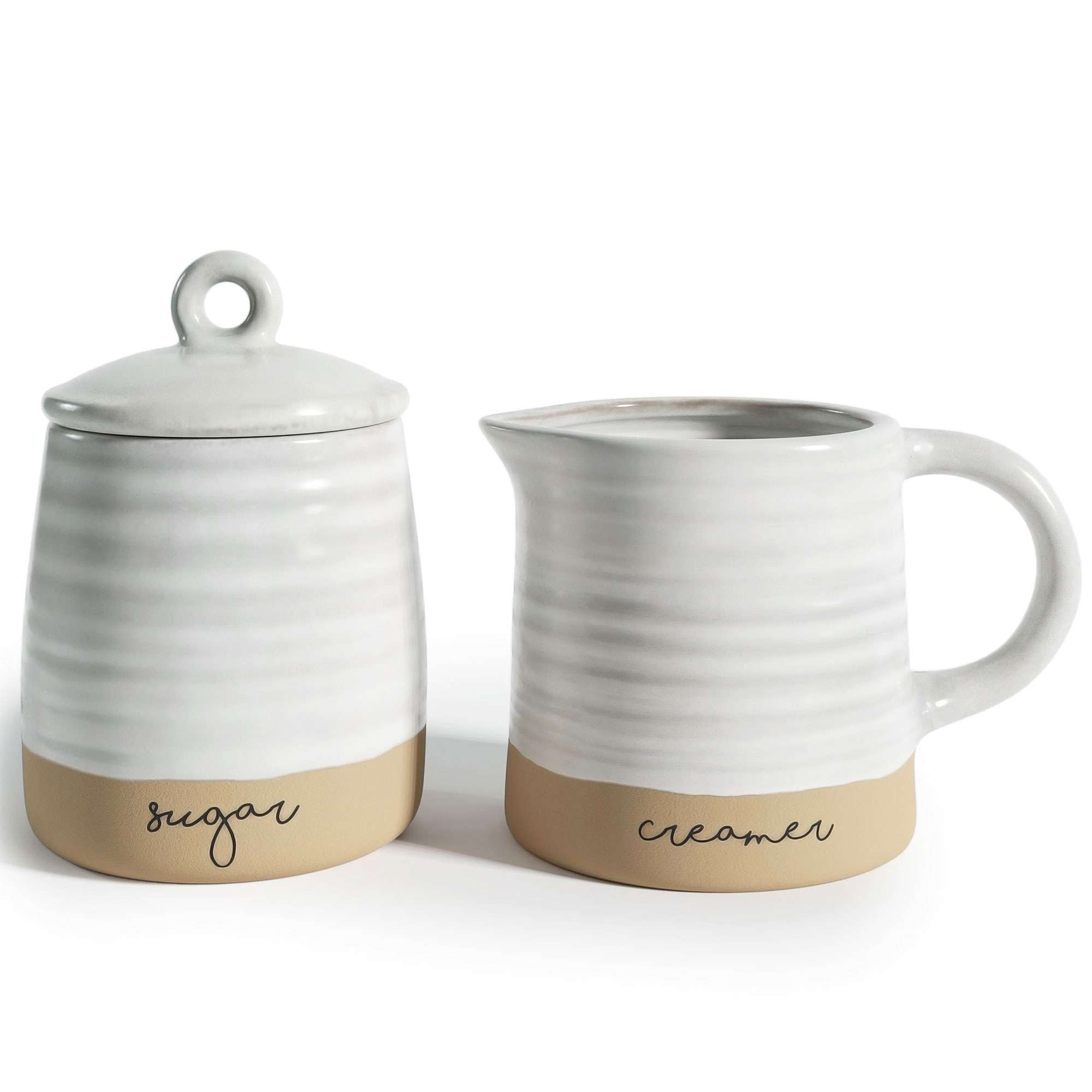 Barnyard Designs Ceramic Stoneware Sugar Creamer Set, 11oz Creamer