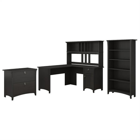 - Bush Furniture Salinas 60W L Shaped Desk Office Suite in Vintage Black