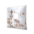 thumbnail image 3 of Watercolor Town with Halloween Decoration Throw Pillow Covers Pillowcases 18 x 18 Inch Home Decor 2 Packs for Bedroom Sofa, 3 of 6