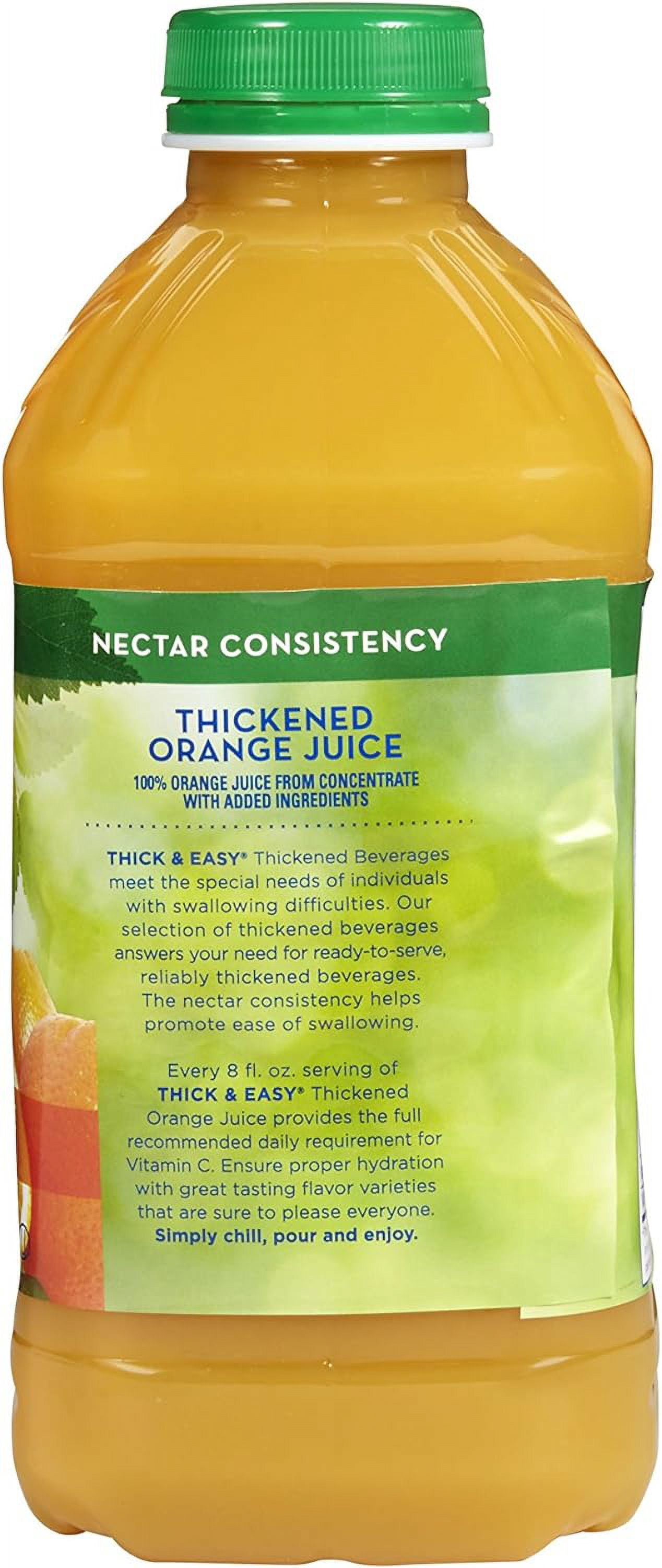 Thick & Easy Clear Thickened Orange Juice, Nectar Consistency, 46 Ounce (Pack of 6)