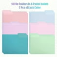 thumbnail image 6 of ENIYUU 18 pcs 6 Pastel Colors  1/3 Cut Tab Letter Size  8.5 x 11.6 Inches Colored File Folders Classic Manila Folders Plastic Folders  Office Supplies File Folders, 6 of 7