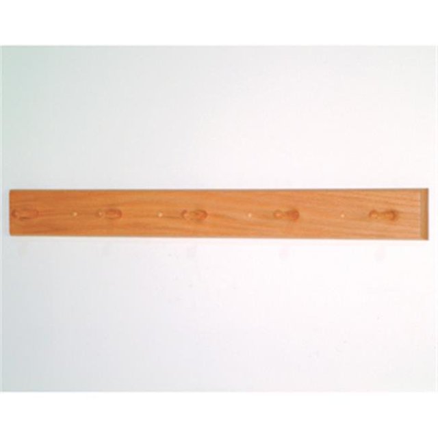 5 Peg Coat Rack in Light Oak - Solid Oak
