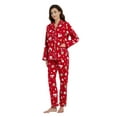 thumbnail image 3 of GLOBAL Womens Flannel Cotton Pajama Set Long PJs Flannel Loungewear Sleepwear,Size S-3XL, 3 of 5
