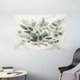thumbnail image 2 of Ambesonne Eucalyptus Leaves Tapestry Wall Hanging, Botanical Art, 60"x40", Sage Green Off White, 2 of 3