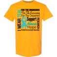 thumbnail image 3 of Inktastic Ovarian Cancer I Wear Teal Ribbon Tribute T-Shirt, 3 of 5