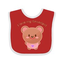 Inktastic I Love My Grandpa Cute Baby Bear Boys or Girls Baby Bib