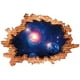 thumbnail image 1 of 3D azul cósmico galaxia pegatinas de pared roto viejo rojo Drick pared vista mágica 3D Vía Láctea espacio planeta pegatinas murales papel tapiz Decoración JAMW Sencillez, 1 of 5