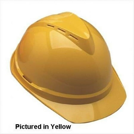 MSA 454-10034026 V-Gard Vented Hi-Viz Orange Hard Cap 4 Pt Susp.