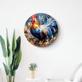 thumbnail image 4 of 16 Inch Wall Clock Battery Operated Silent Clock Decorative for Office, Kitchen, Outdoor, Living Room，Colorful Rooster Oil Painting on Modern Impressionism Drawing, 4 of 4
