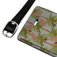 thumbnail image 2 of Flamingos and Palm Trees Rectangle Leather Luggage Card Suitcase Carry-On ID Tag, 2 of 8