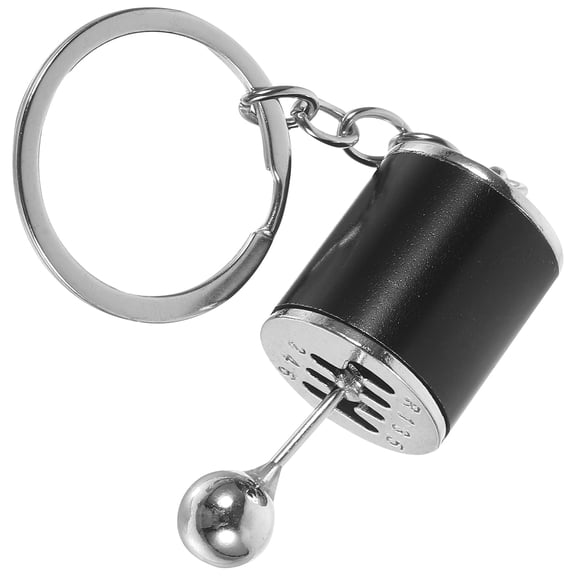 WRISTBIQUE Gear Shifter Keychain Ring Alloy Wallet Chain Black Car Key Accessory