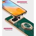 thumbnail image 5 of Compatible with Google Pixel 7 Pro Case Silicone TPU Shockproof Google Pixel 7 Pro Phone Case Plating Astronaut Cute Pattern Cases with Ring (Dark Green), 5 of 14