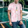 thumbnail image 6 of Lsque Easter Cute Rabbit Pattern Mens Polo Golf Shirts Funny Graphics Shorts Sleeve Button Shirts Baseball T-shirt-Medium, 6 of 7