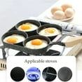 thumbnail image 4 of Kuroiy Omelet Pan 4-Hole Nonstick Griddle | Die-Cast Aluminum | Multipurpose for Eggs Pancakes Crepes Burgers | Induction Gas Safe | Stay-Cool Handle | Oven Dishwasher Safe | 1 Unit, 4 of 9