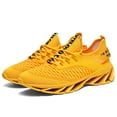 thumbnail image 2 of Gvdentm Shoes for Men Casual Tennis Walking Lightweight Breathable Mesh Fashion Sneakers Non Slip Workout Gym Men's Fashion Sneakers Yellow,10, 2 of 9