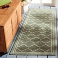 thumbnail image 2 of Safavieh Courtyard Amy Geometric Indoor/Outdoor Runner Rug, Green/Beige, 2'3" x 10', 2 of 9