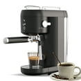 thumbnail image 1 of TFixol Machine à Espresso Semi-Automatique Compacte 1400 W 20 Bars avec Écran Tactile Intelligent, Mousseur à Lait Automatique, Réservoir Amovible 1 L et Rangement Supérieur pour Tasses pour Latte, Cappuccino et Plus - Noir, Prise US, 1 of 7