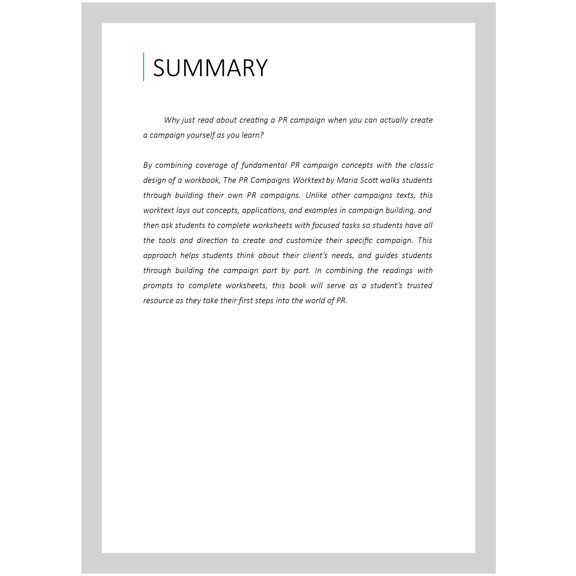 Pre-Owned The PR Campaigns Worktext (Paperback) 1544397577 9781544397573