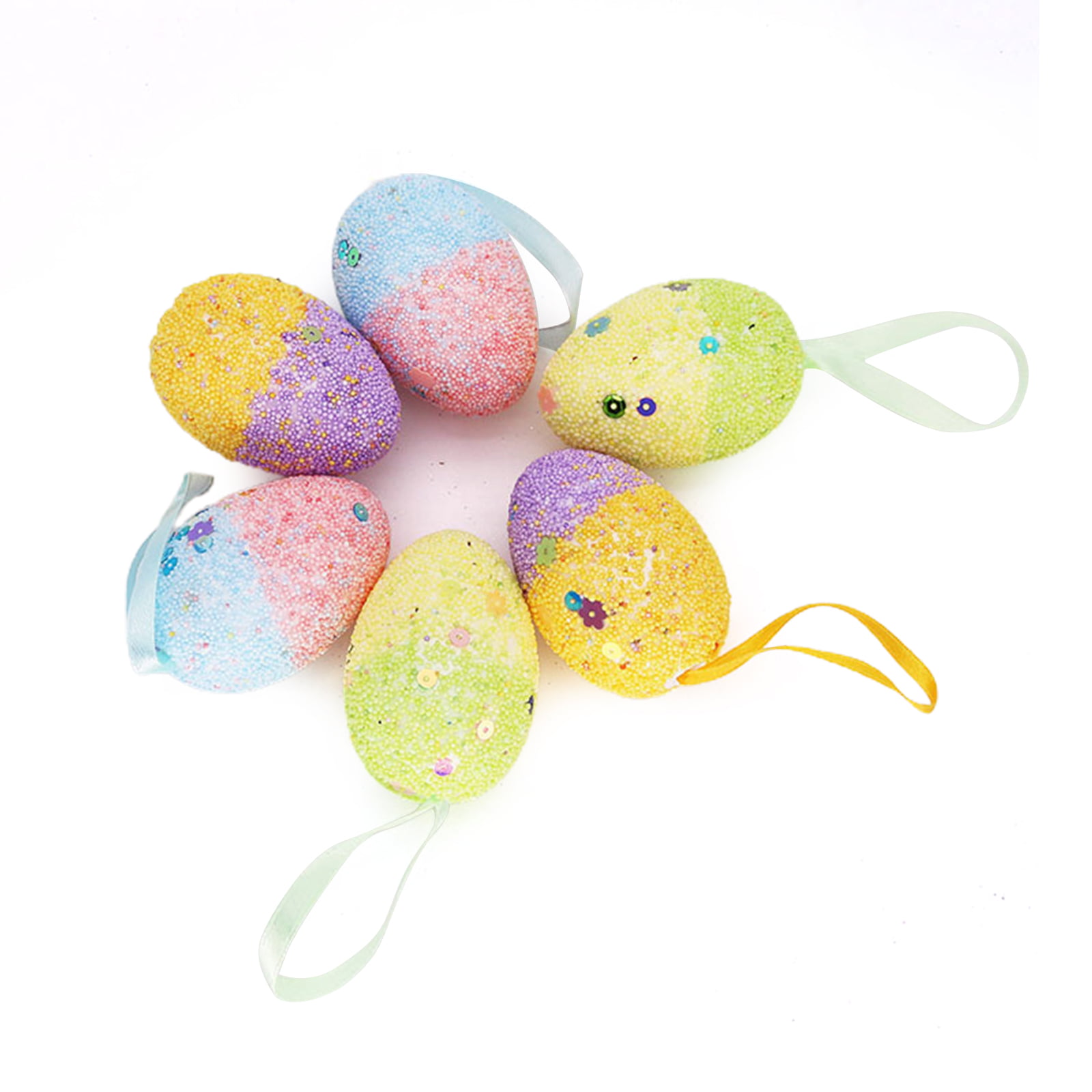 Spring Easter Vinyl Hanging Inflatable Egg Chick Streamers Party Decoration 
