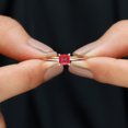 thumbnail image 5 of Rosec Jewels 4.5 MM Princess Cut Created Ruby Solitaire Engagement Ring, 10K Rose Gold, US 10.50, 5 of 7