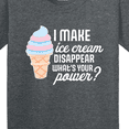 thumbnail image 4 of Inktastic I Make Ice Cream Disappear What's Your Power Youth T-Shirt, 4 of 5