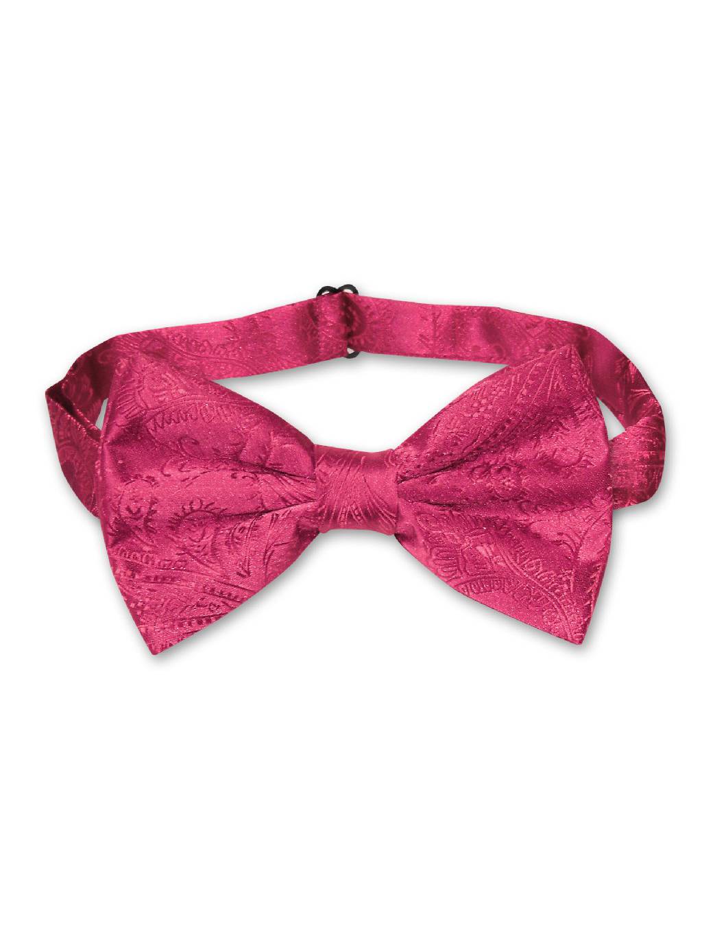 Vesuvio Napoli BOWTIE Red Paisley Color Mens Bow Tie for Tuxedo or Suit