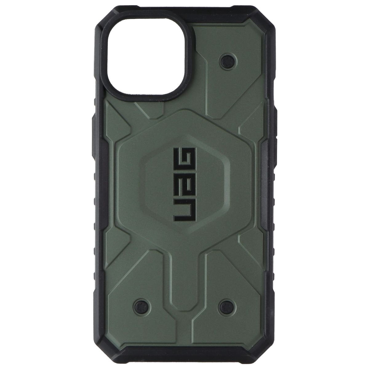 UAG iPhone 15 Case 6.1" Pathfinder Olive Drab Built-in Magnet Compatible with MagSafe Charging Rugged Military Grade Dropproof Protective Cover