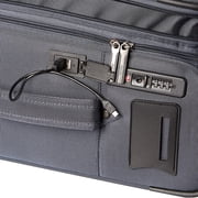 Dejuno Executive DJL 3-Piece Spinner Luggage Set With USB Port - Navy