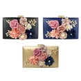 thumbnail image 1 of Bolso para vestido de noche de mujer, bolso para vestido de noche de boda con flores, bolso con flores para novia, 1 of 5