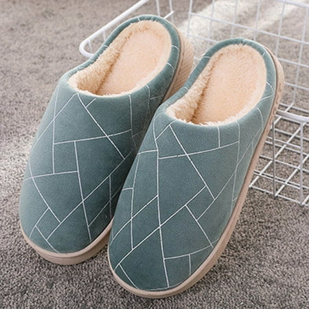 

uikmnh Slippers for Women Women Slippers Autumn And Winter And Comfortable Home Interior Warm Thick Bottom Soft Nonslip Army Green 9