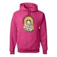 thumbnail image 1 of Wild Bobby, Betty Boop Good Vibes Only Betty Boop Unisex Hoodie Sweatshirt, Fuschia, Small, 1 of 5