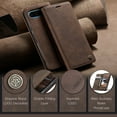 thumbnail image 6 of CaseMe Leather for Google Pixel 9 Pro XL Case, Flip Wallet Leather Case with Card Holder Magnetic Closure Shockproof Kickstand Protective Phone Cases Cover for Google Pixel 9 Pro XL,Coffee, 6 of 12