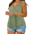 thumbnail image 3 of Posijego Womens Plus Size Tank Tops V Neck Sleeveless Tee Casual Summer Loose Pajama Tank Shirts for Women, 3 of 8