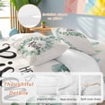 thumbnail image 4 of Vintage Wreath Queen Size Comforter Set, Green Eucalyptus Leaves Linen Texture Bedding for All Seasons, 4 Pcs Bed Set, 1Quiltcover (90"x92") ,1Sheet(94"x116"), 2Pillowcases (30"x20"), 4 of 9