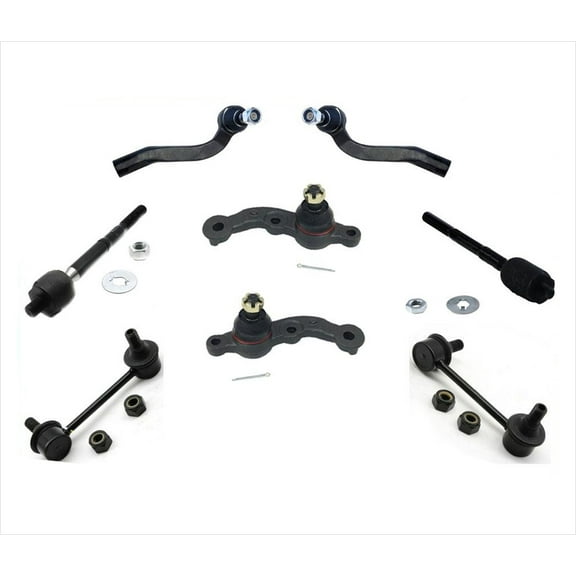 Lower Ball Joints Inner & Outer Tie Rods Sway Bar Links For 98-00 Lexus LS400