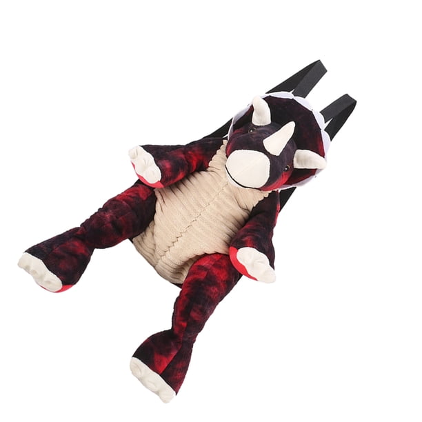 Sonducket de dinosaurio artesanal exquisita, costura fina y sin hilo suelto, bolsa de felpa, juguete de dinosaurio Mochilas Rojo