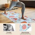 thumbnail image 4 of Red Mushroom Flower Light Pattern Hot Yoga Mat Towel Non Slip for Hot Yoga - Quick-Drying Yoga Mat Cover with 4 Corner Pockets with Travel Bag - Hot Yoga Towel Non Slip 74"x26", 4 of 6
