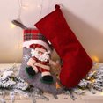 thumbnail image 3 of Juego de medias navideñas de 3 piezas Papá Noel Muñeco de nieve Reno Felpa 3D Decoración navideña para el hogar Árbol de Navidad relleno Juguetes colgantes Bolsa de regalo de dulces, 3 of 7