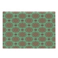 thumbnail image 1 of Turquoise Cutting Board, Eastern Oriental Pattern of Mandala Traditional Geometric Art, Decorative Tempered Glass Cutting and Serving Board, Large Size, Green Red Yellow, by Ambesonne, 1 of 1