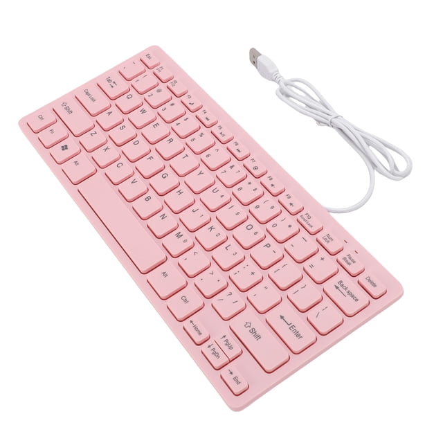 Mini Wired Keyboard, 78 Keys USB Keyboard Compact Computer Keyboard with Anti Slip Foot Pads, Small Quiet Keyboard for PC Computer Laptop
