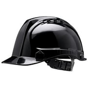 Amston Safety Hard Hat Cap Style Keep Cool Vented Construction Helmet, Black