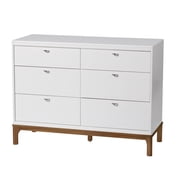 Little Seeds Laurel 6-Drawer Dresser , White/Acorn