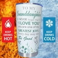 thumbnail image 4 of Granddaughter Gifts From Grandma Stainless Steel Tumbler 20oz - Never Forget I Love You - Juice Mug Cup Granddaughter Gifts For Granddaughter Birthday Back to School Graduation Christmas Gifts, 4 of 6