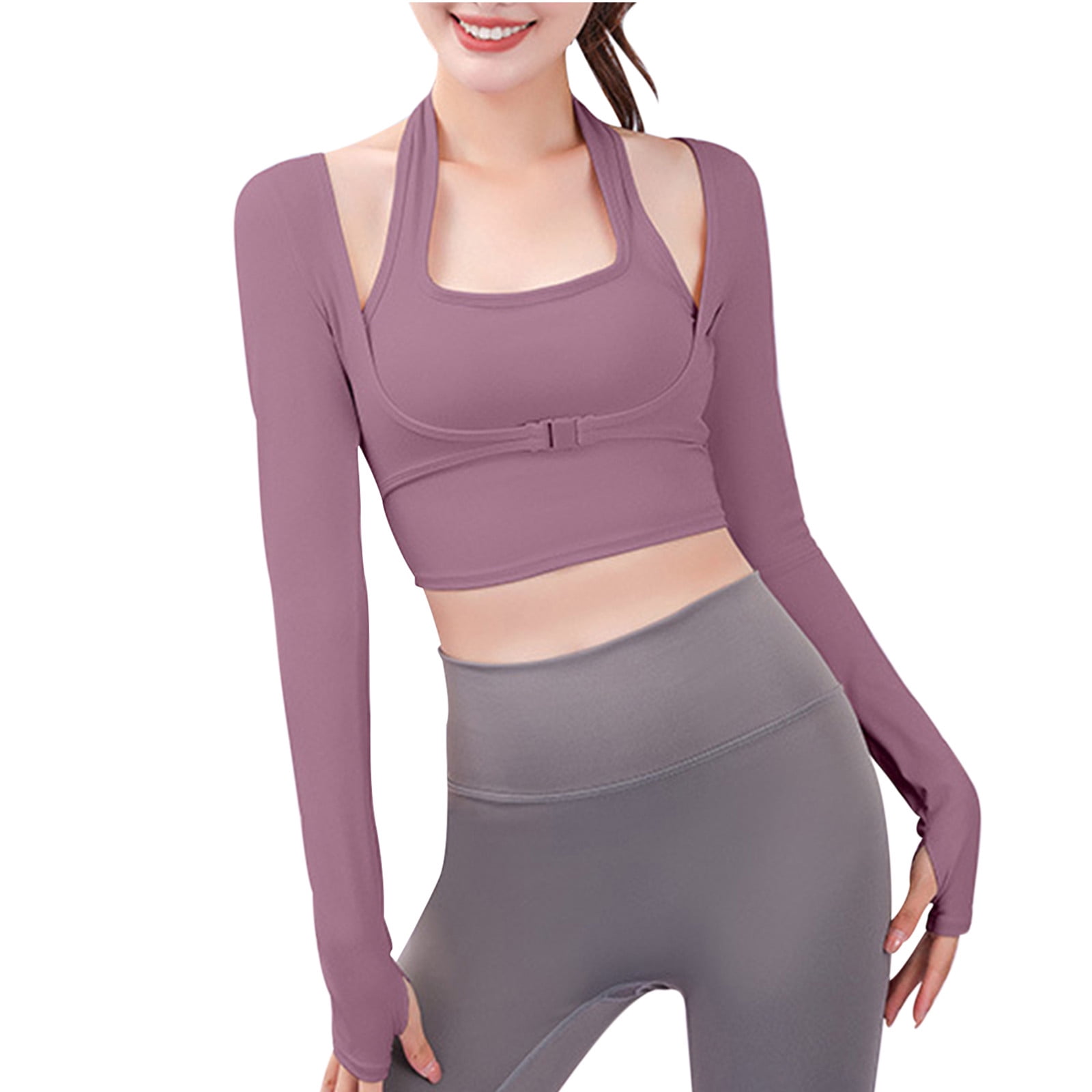 long sleeve workout bra