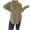 Army Green, variant on Oversized Pullover Tops for Women Stand Collar Button down Solid Sweatshirts Long Sleeve Warm Pullover Blouse