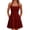 Red, variant on Womens Halter Neck A Line Mini Dress Sleeveless Backless Fit And Flare Skater Dress Solid Color Slim Waist Casual Summer Party Dress For Night Out And Vacation Wear