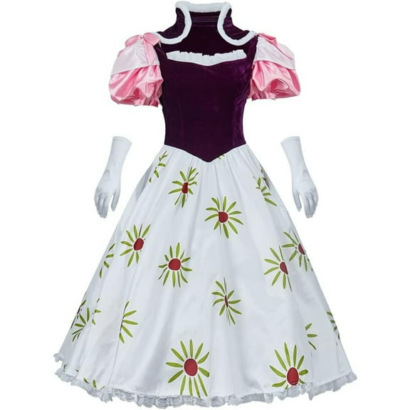 Women's Haunted Mansion Dress - Elegant Puff-Sleeve Gown