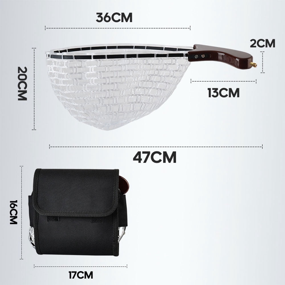 HUISZJ Fishing Landing Net, Wooden Handle Fish Landing Net, Portable Fishing net